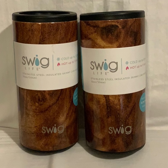 2) Swig life stainless steel insulated skinny can cooler drink